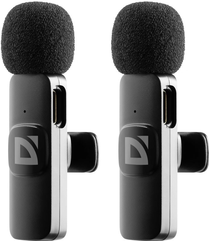 Беспроводной петличный микрофон Defender Talky-138, (комплект 2 шт.)