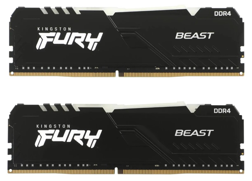 Комплект модулей памяти DDR4 2x8Gb PC4-28800 3600MHz Kingston FURY Beast RGB (KF436C17BBAK2/16)