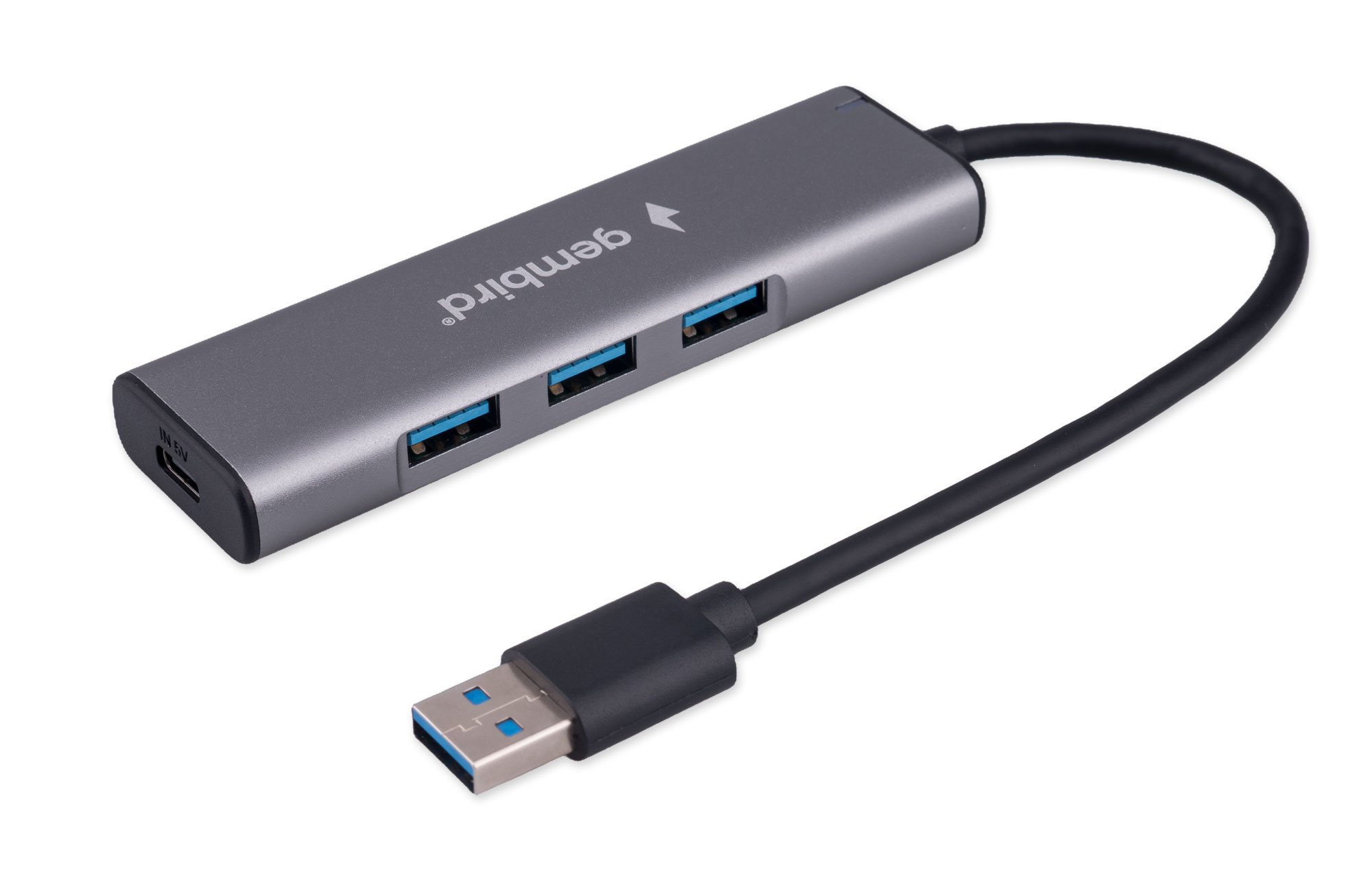 USB-концентратор Gembird UHB-U3P7-01 (7 портов USB 3.1) с доп. питанием (Type-C), кабель USB