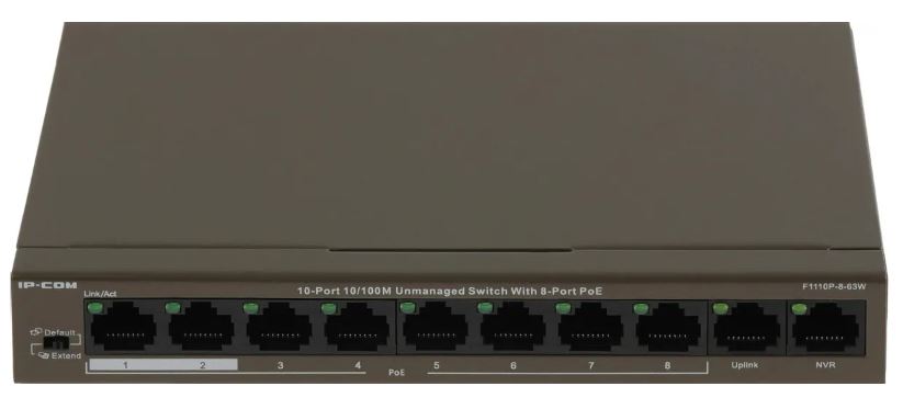 Коммутатор PoE IP-COM F1110P-8-63W (L2)