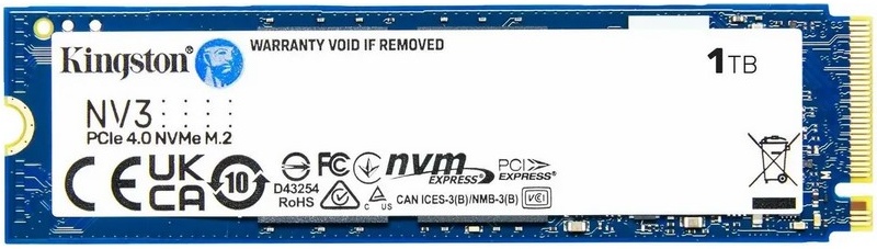 Накопитель SSD M.2 NVMe 1Tb Kingston NV3 SNV3S/1000G