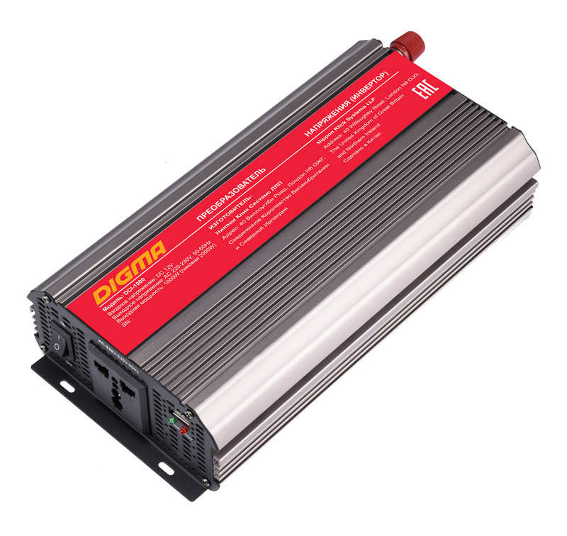 Автомобильный инвертор Digma DCI-1000 1000Вт