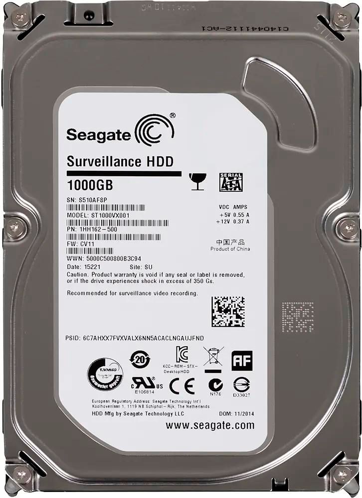 Жесткий диск 3.5" 1000Gb Seagate SkyHawk (ST1000VX001)