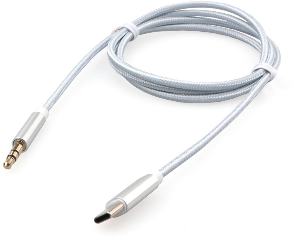 Переходник USB Type-C/Jack3.5, 1m, Cablexpert CCAB-CM35M-1M-W, белый