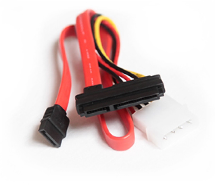 Комбинированный кабель molex+SATA/SATA, 4pin+7pin-15pin+7pin