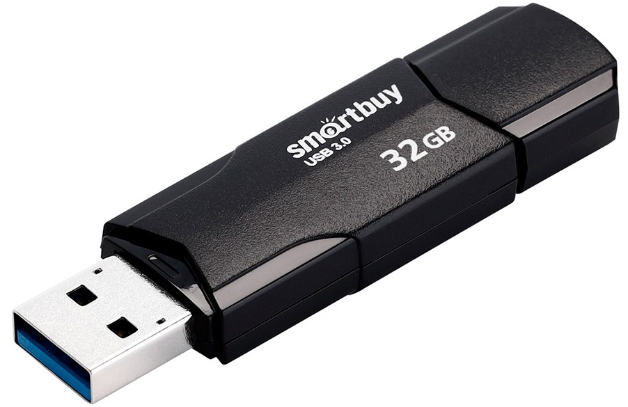 Флеш накопитель 32Gb USB 3.0 SmartBuy CLUE Black (SB32GBCLU-K3)