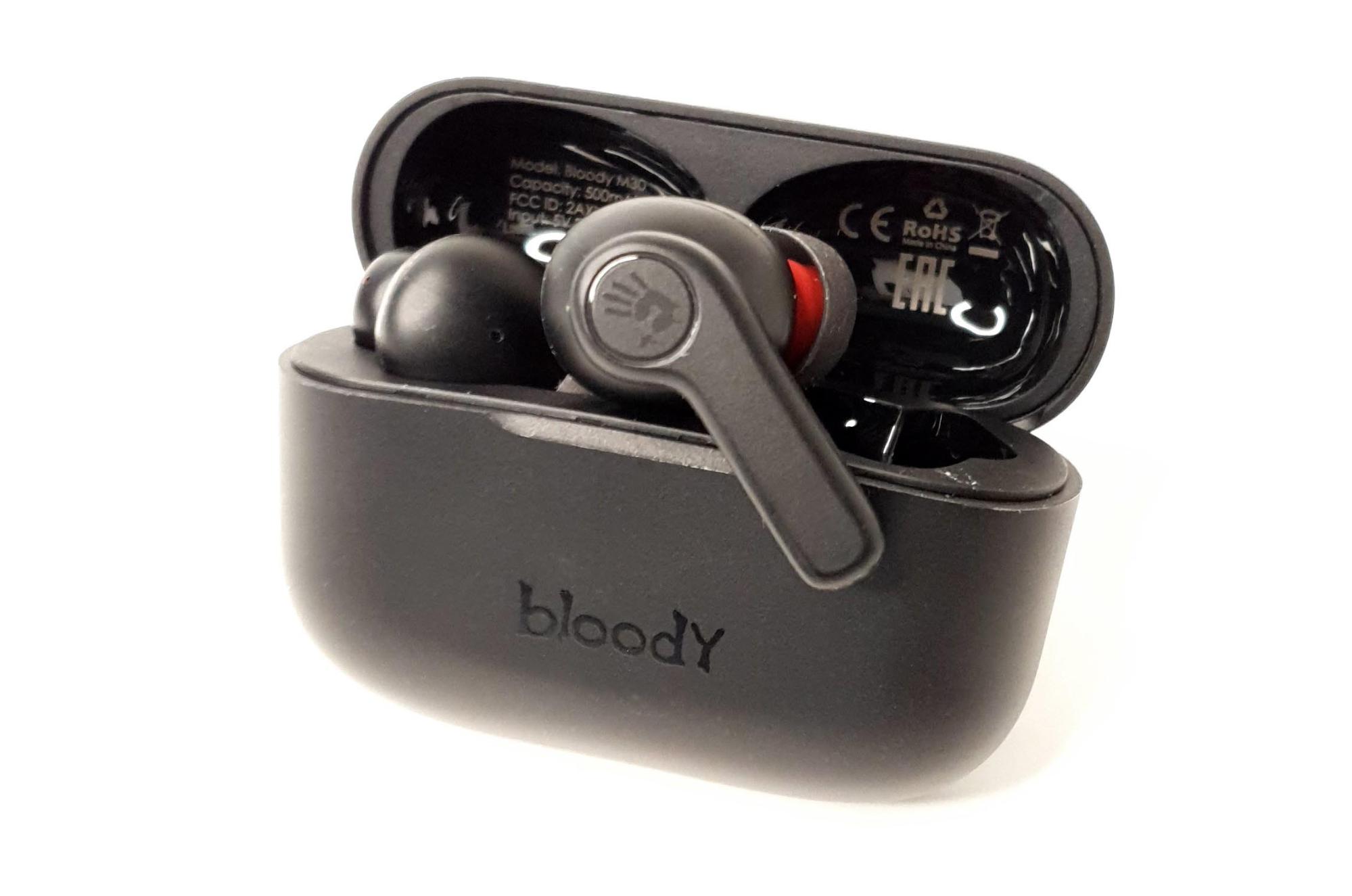 Гарнитура A4TECH Bloody M30, Bluetooth, черный