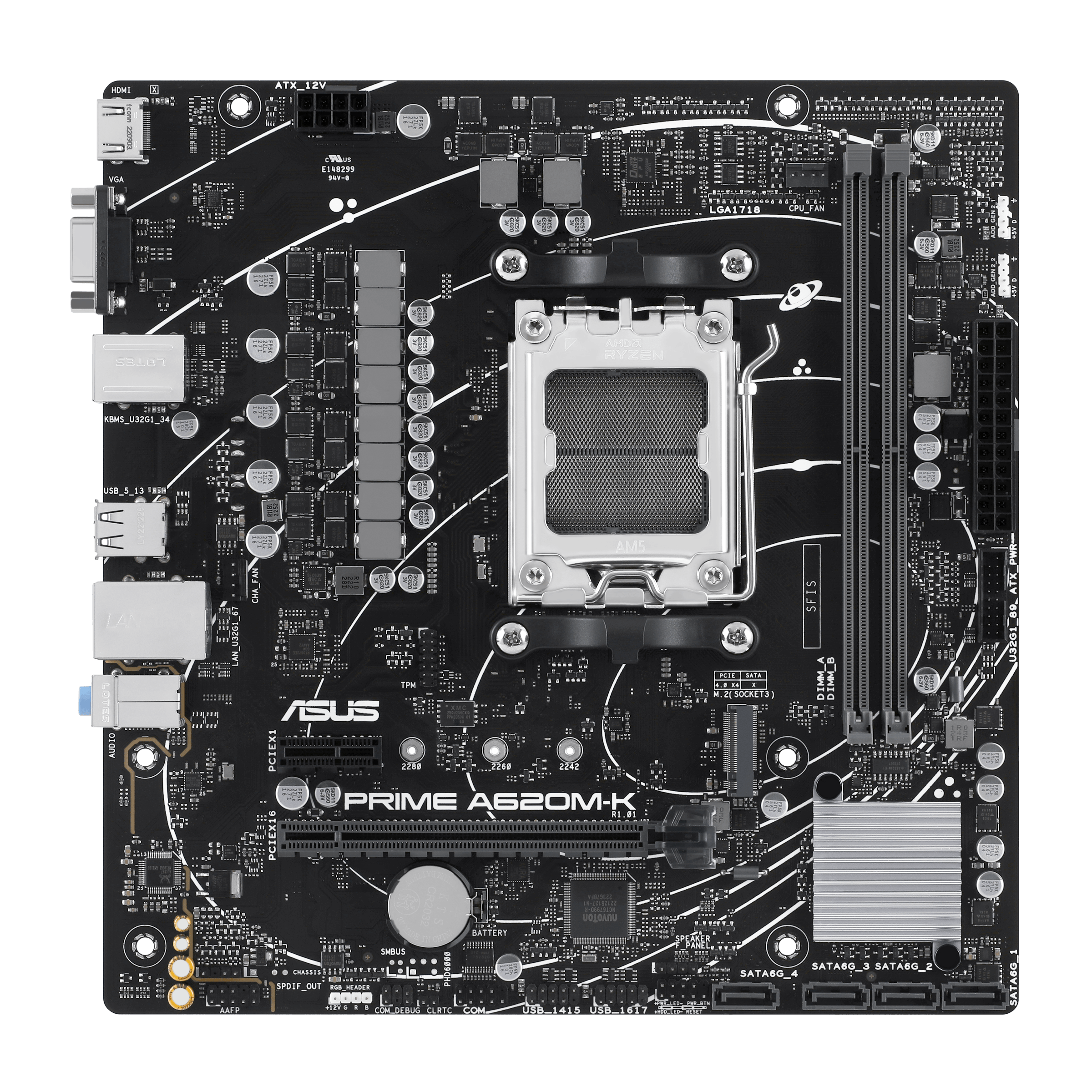 Материнская плата Socket AM5 ASUS PRIME A620M-K