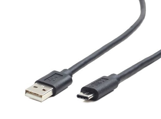 Кабель USB - Type-C Cablexpert CCP-USB2-AMCM-1M, 3А, 36Вт, QC3.0, медь, 1м, черный