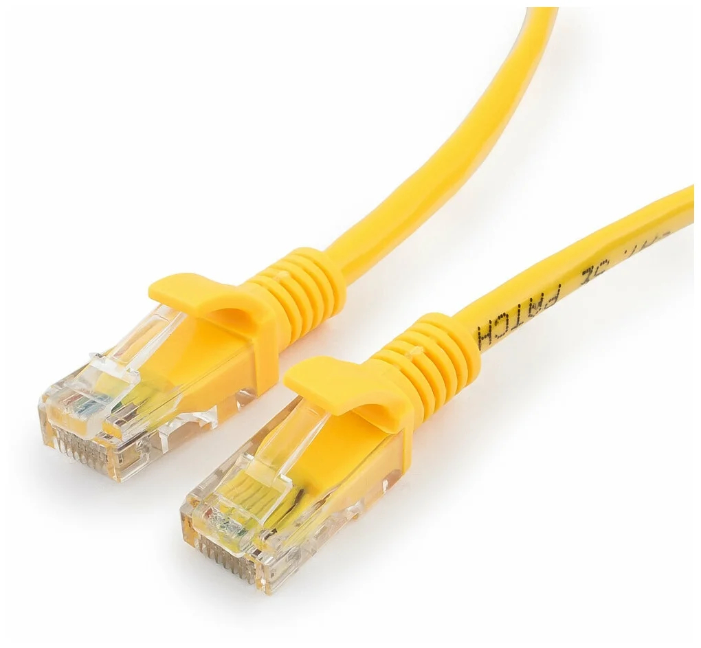 Патчкорд медный UTP Cablexpert PP10-15M/Y кат.5e, 15м, литой, многожильный (жёлтый)