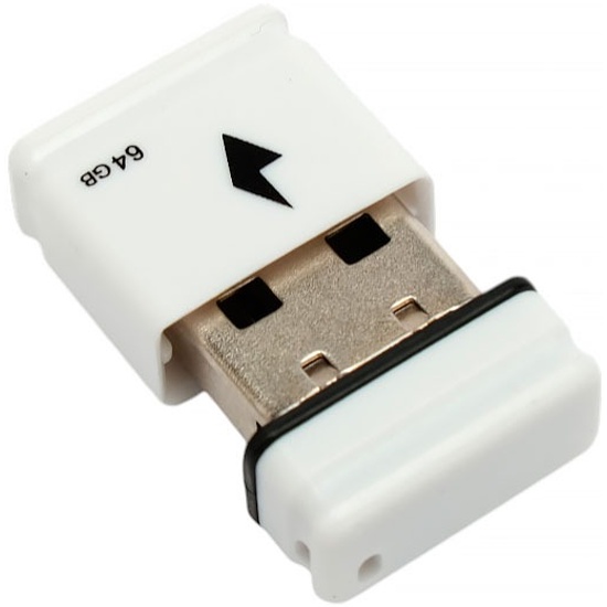 Флеш накопитель 64Gb USB 2.0 Gembird GFL-2.0-64mini, белый