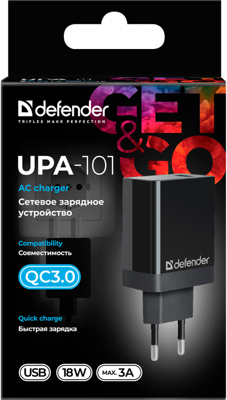 Универсальное СЗУ Defender UPA-101 (1 USB, 18W)