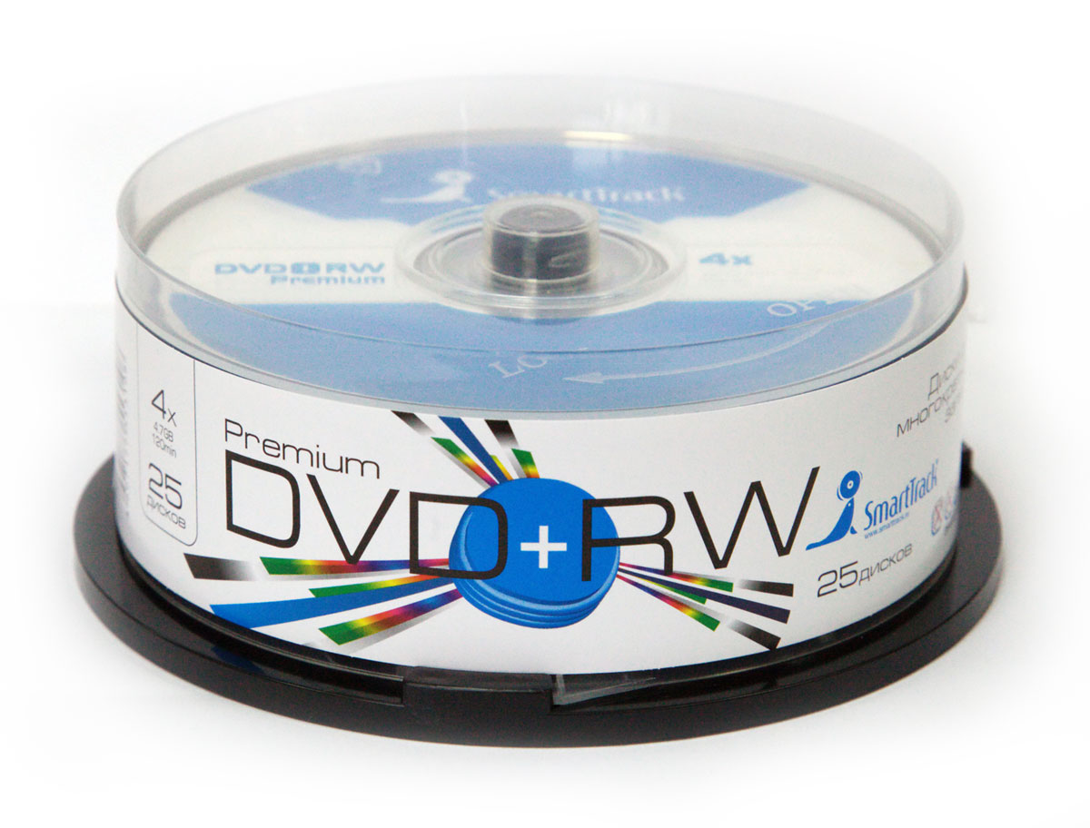 Оптический диск DVD+R SmartTrack CB-25, 4,7GB 16x для печати (25шт)