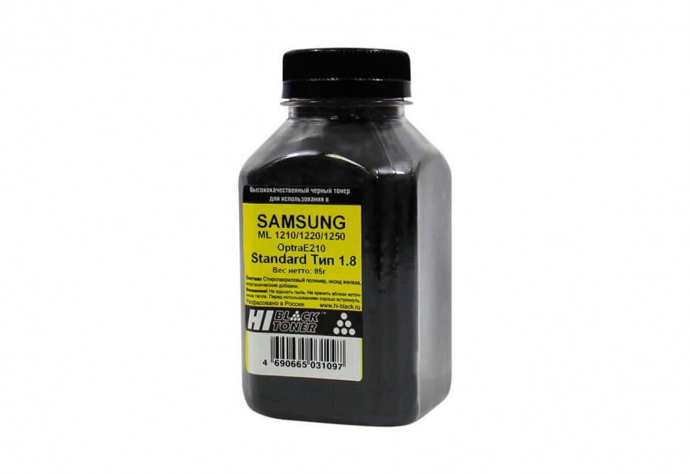 Тонер Hi-Black для Samsung ML-1210/1220/1250/OptraE210, Standard, Тип 1.8, Bk, 85 г, банка