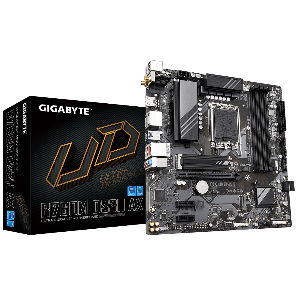Материнская плата Socket 1700 GIGABYTE B760M DS3H AX DDR5
