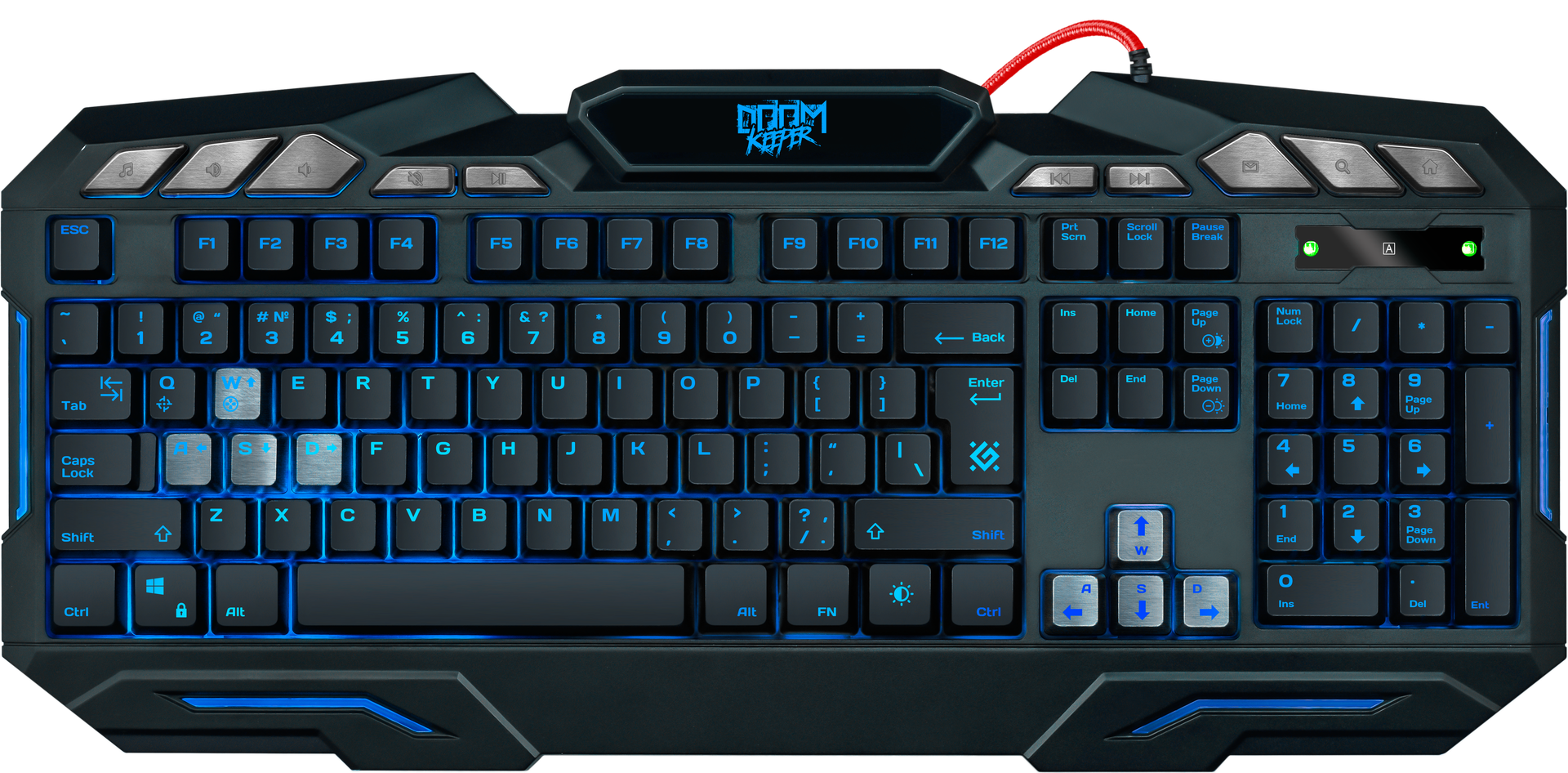 Клавиатура игровая с подсветкой Defender Doom Keeper GK-100DL