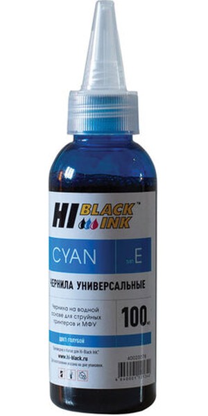 Чернила Hi-Black Универсальные для Epson (Тип E-V1), C, 0,1 л.