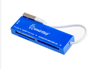 Картридер внешний Smartbuy 717 , USB 2.0, голубой