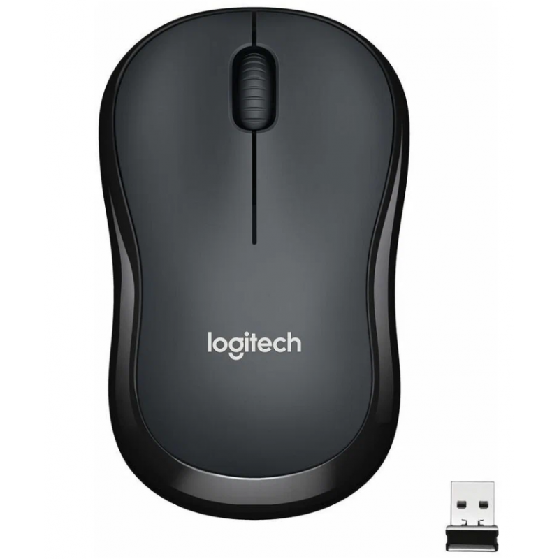 Мышь беспроводная Logitech M220 SILENT черно-серая