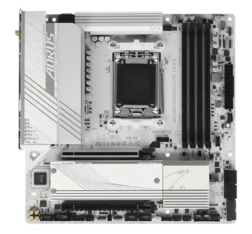 Материнская плата Socket AM5 GIGABYTE B650M AORUS ELITE AX ICE