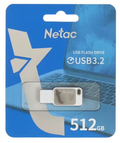 Флеш накопитель 512Gb USB 3.2 Netac UA31 (NT03UA31N-512G-32YE)