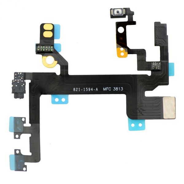 Шлейф для iPhone 5S + кнопка вкл + кнопки громкости+вспышка камеры