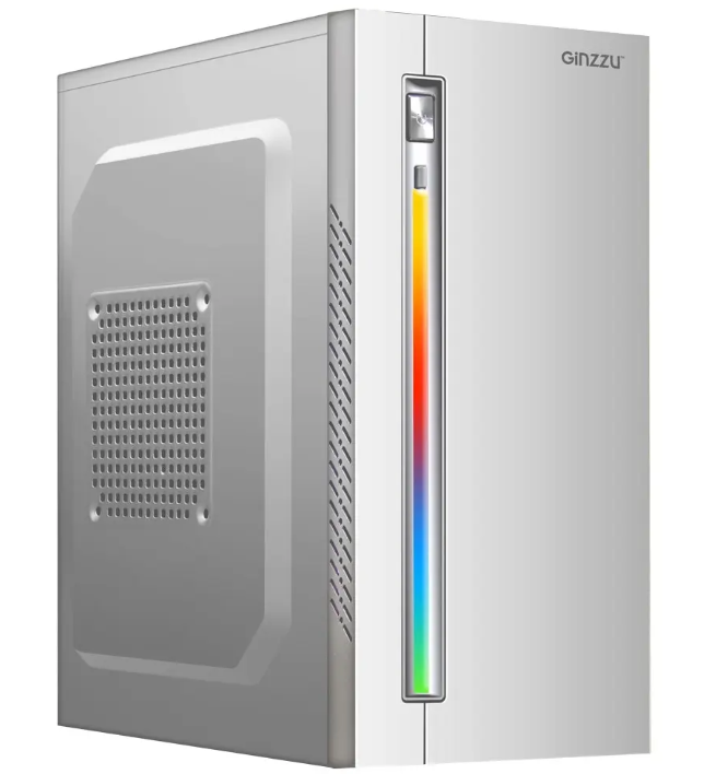 Корпус mATX без БП Ginzzu D380, белый