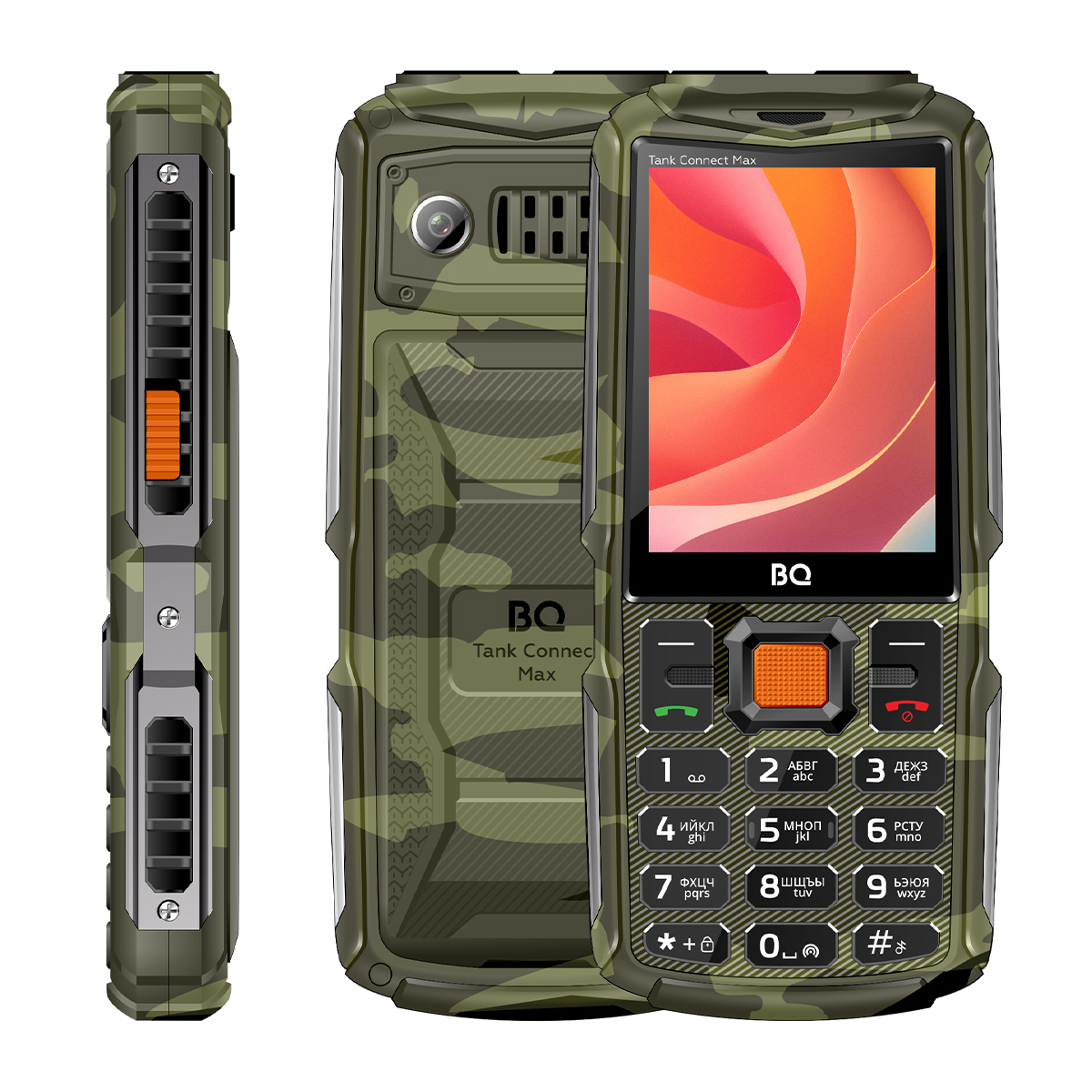 Мобильный телефон BQ-2830L Tank Connect Max, Camouflage+Gunmetal