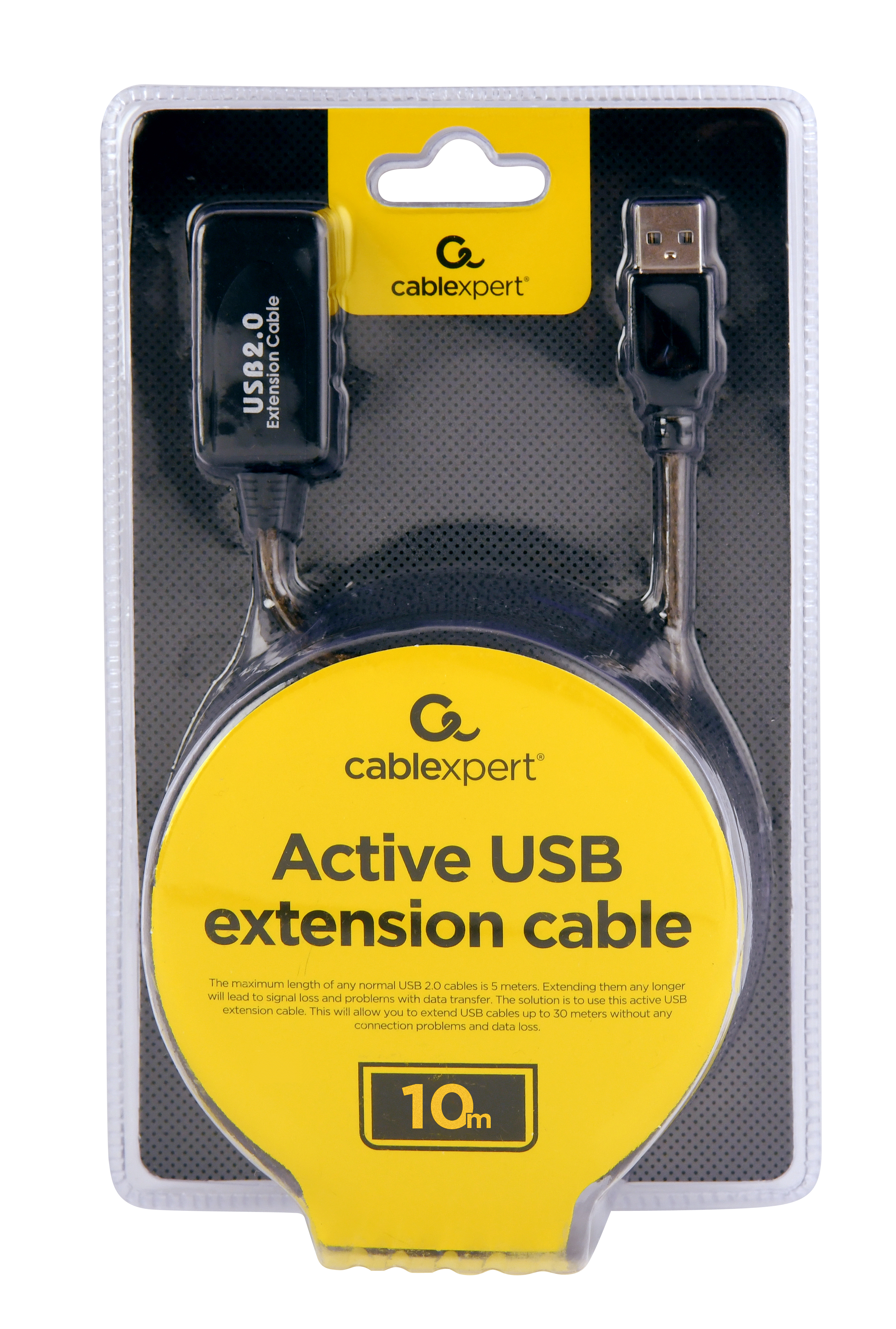 Кабель-удлинитель AM-AF, 10.0m USB 2.0 Cablexpert UAE-01-10M
