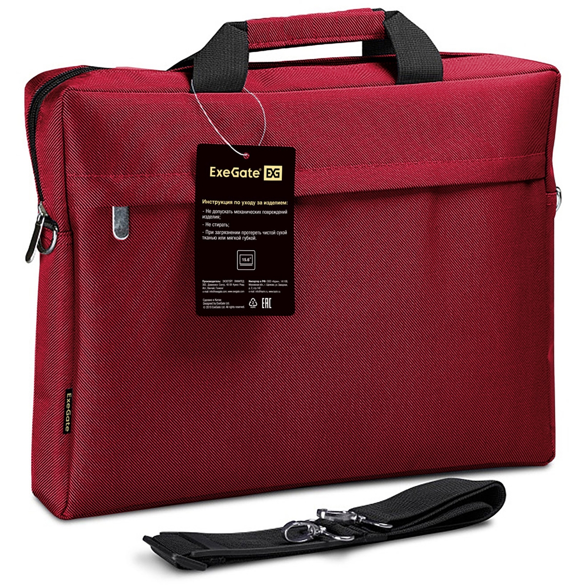 Сумка для ноутбука 15,6" ExeGate EX212299RUS Start S15 Red, красная