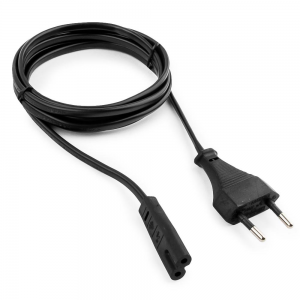 Кабель питания Cablexpert PC-184/2-1М, 1м, 2-pin, черный, (для принтеров)