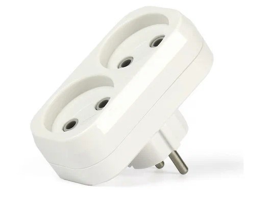 Тройник Smartbuy SBE-10-A02-2 2 розетки, белый
