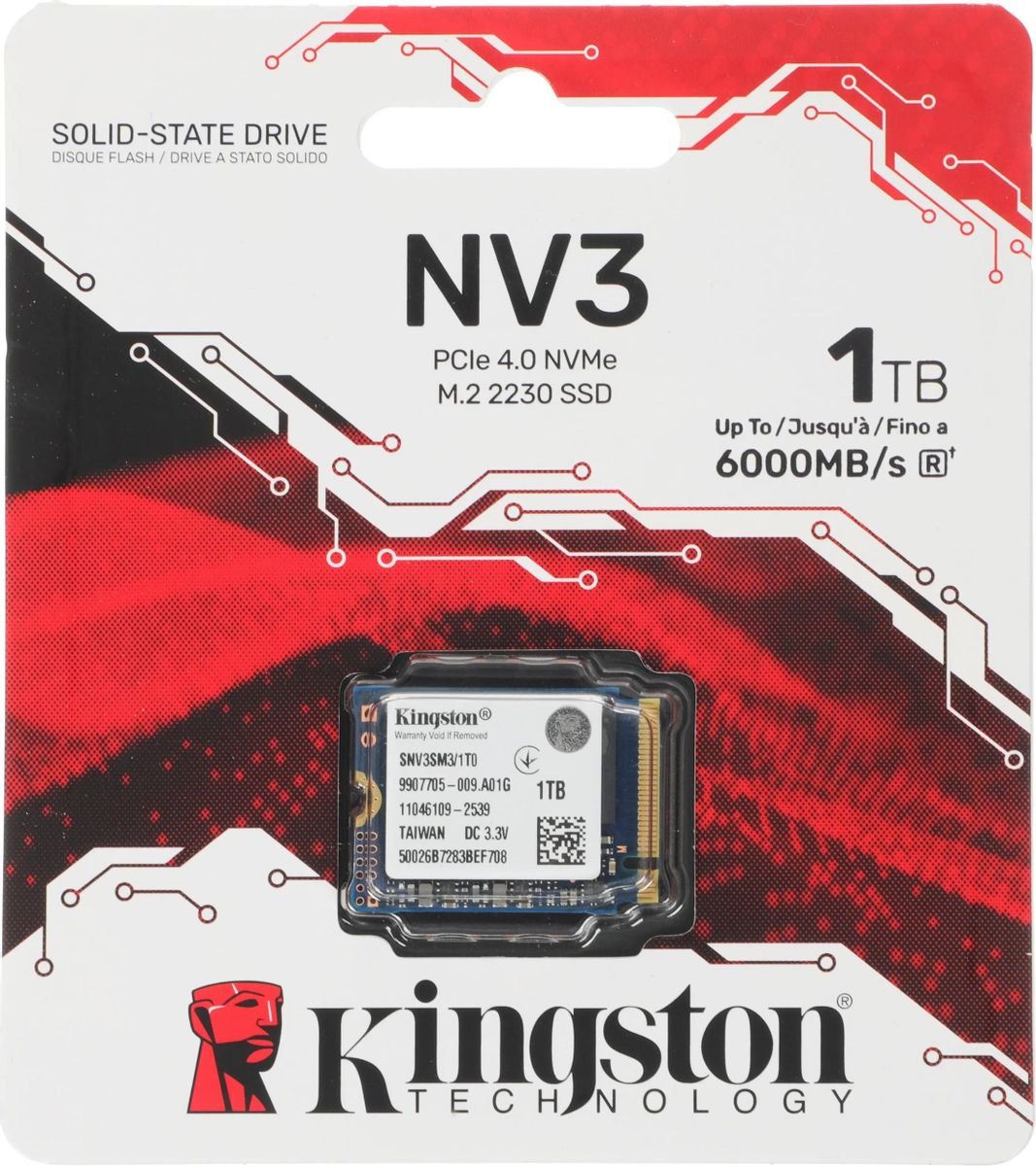 Накопитель SSD M.2 NVMe 1Tb Kingston NV3 SNV3SM3/1T0