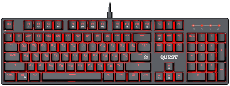 Клавиатура механическая Defender Quest GK-596, черный