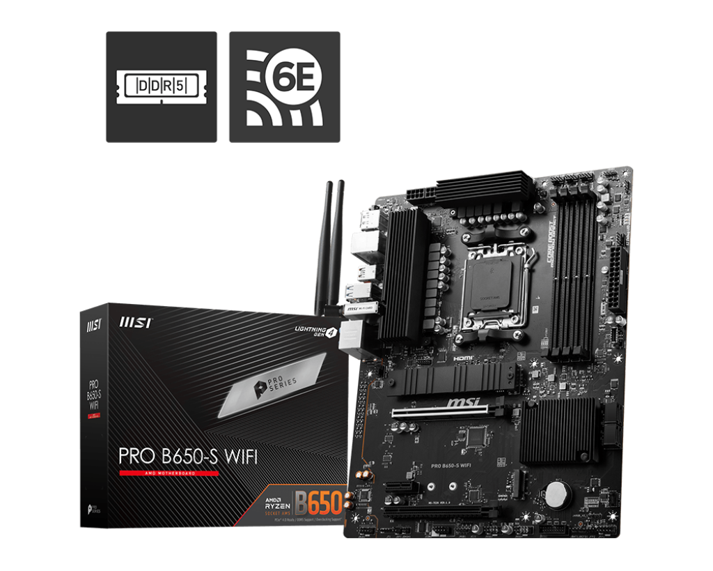 Материнская плата Socket AM5 MSI PRO B650-S WIFI
