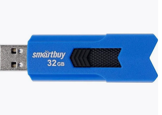 Флеш накопитель 32Gb USB 2.0 SmartBuy STREAM Blue (SB32GBST-B)