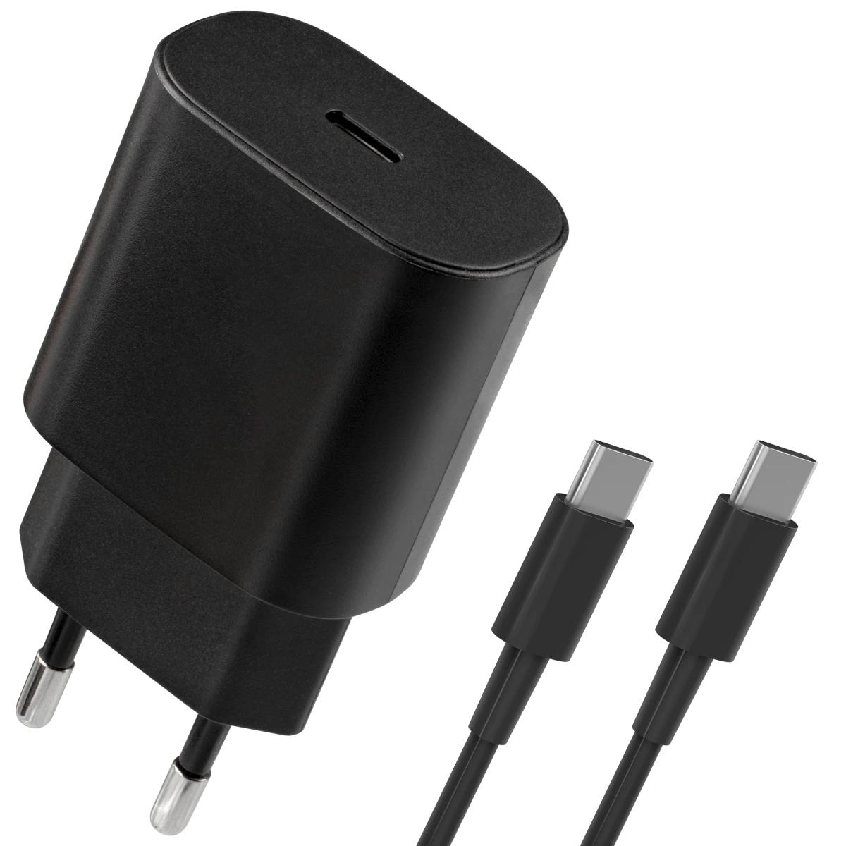 Универсальное СЗУ Defender UPA-125 (1 USB-C, 25W), + кабель Type-C (m) - Type-C (m), черный