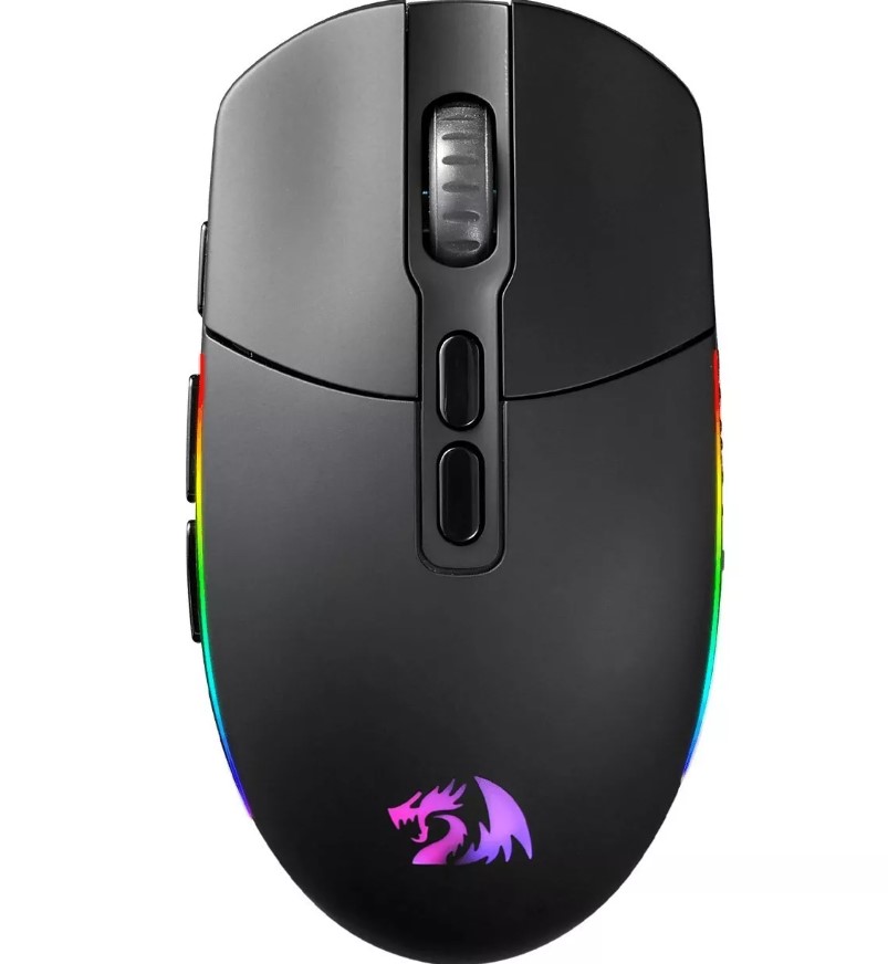 Мышь беспроводная игровая Redragon Invader Pro, RGB, черный