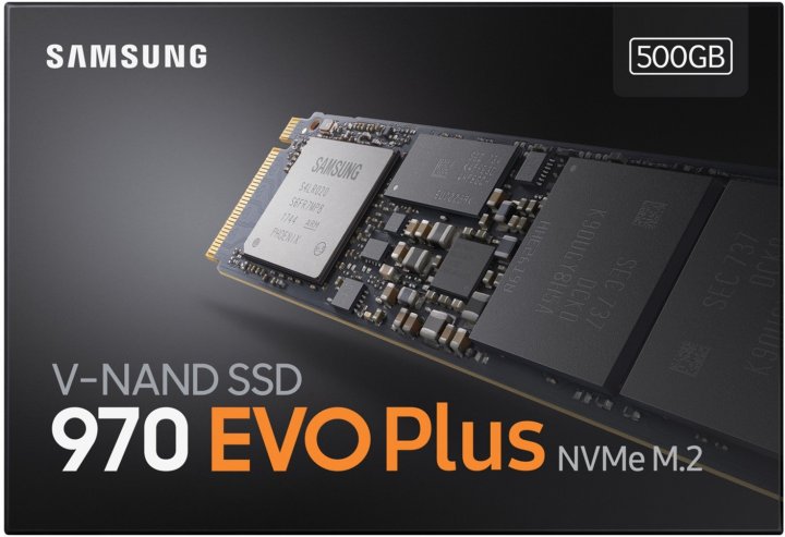 Накопитель SSD M.2 NVMe 500Gb Samsung 970 EVO Plus