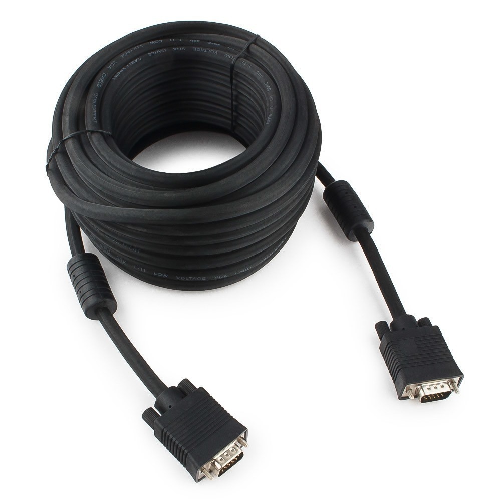 Кабель VGA - VGA 15m Premium Cablexpert CC-PPVGA-15M-B Black Ferrite