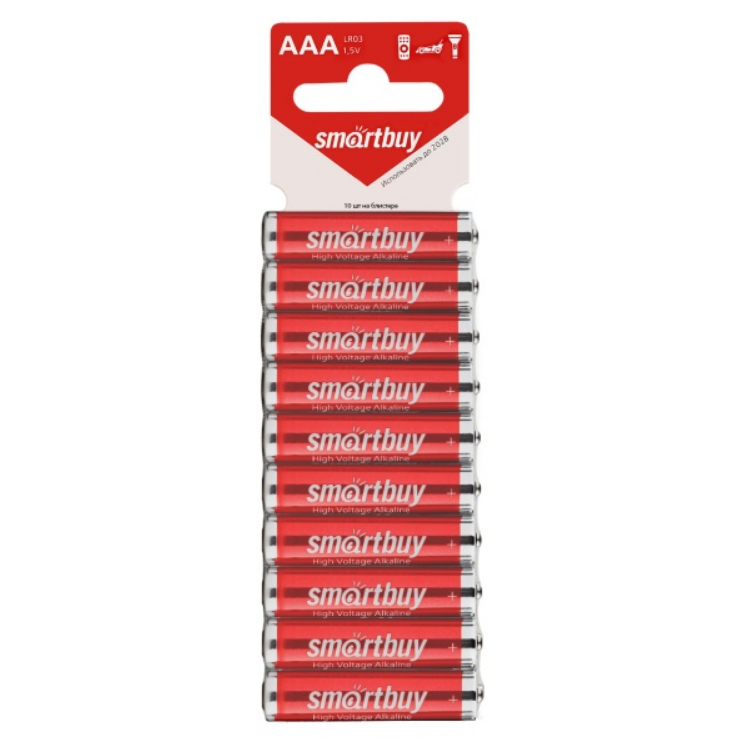 Батарейка Smartbuy алкалиновая LR03/10SB AAA (SBBA-3A10SB) , 10шт