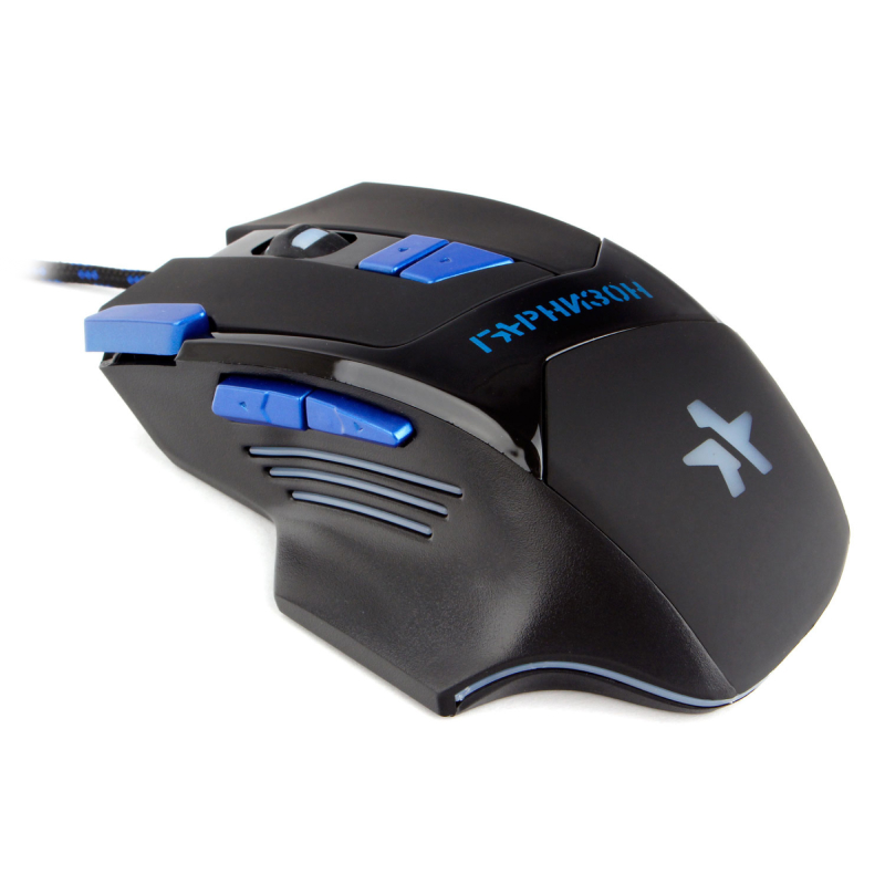 Мышь проводная игровая Гарнизон GM-770G "Адара", черный, USB