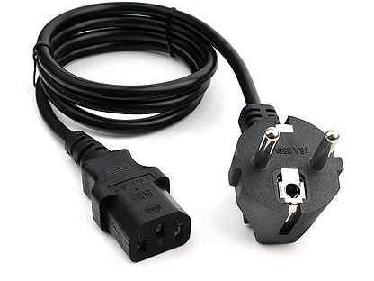 Кабель питания БП/Сеть Cablexpert PC-186-1-1M, 1м, черный