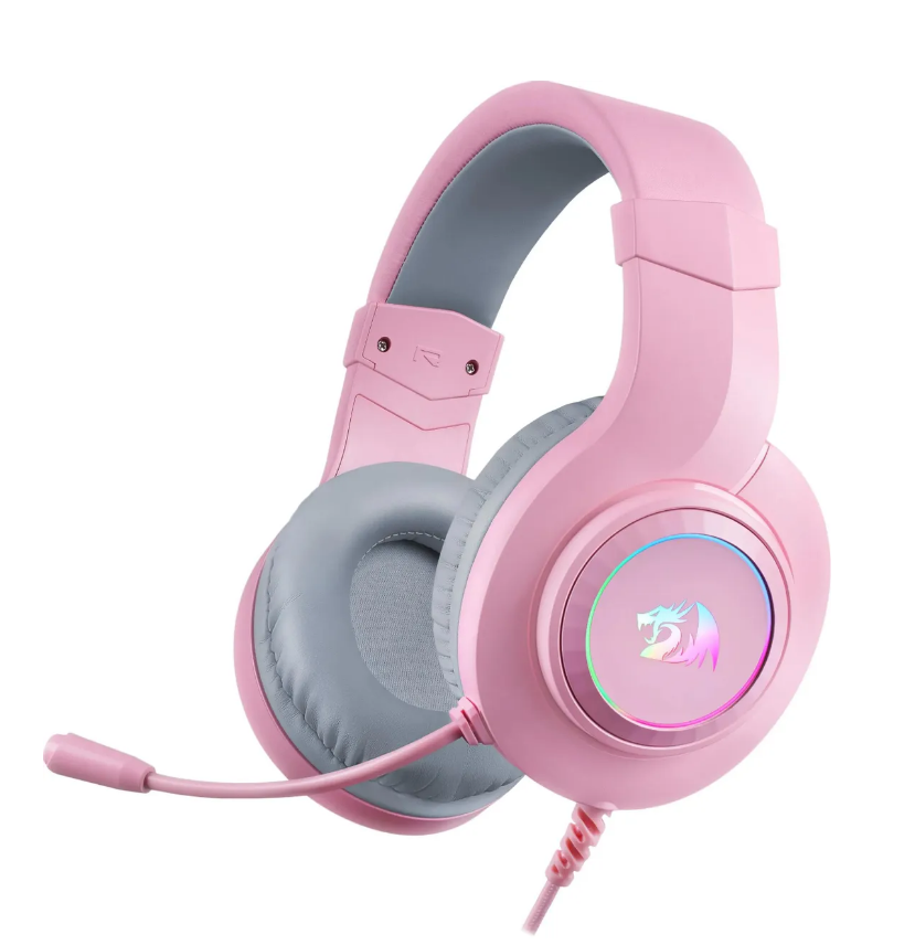 Гарнитура игровая Redragon Hylas RGB, розовая