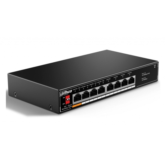 Коммутатор Dahua DH-SF1008LP, 8port, PoE