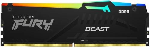 Модуль памяти DDR5 32Gb PC44800 5600MHz Kingston FURY Beast Black RGB (KF556C40BBA-32)