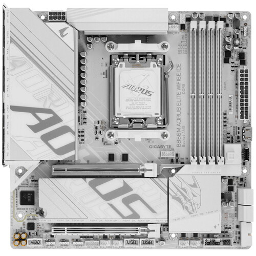Материнская плата Socket AM5 GIGABYTE B850M AORUS ELITE WIFI6E ICE (B850M A ELT WF6E ICE)