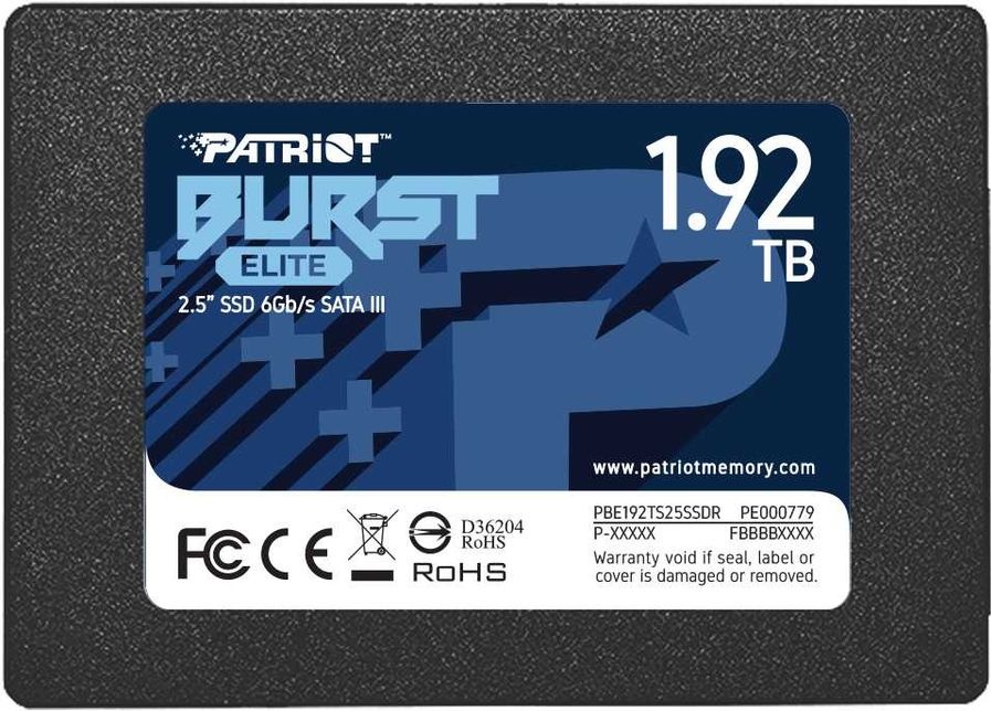 Накопитель SSD SATA 2,5" 1920Gb Patriot Burst Elite (PBE192TS25SSDR)