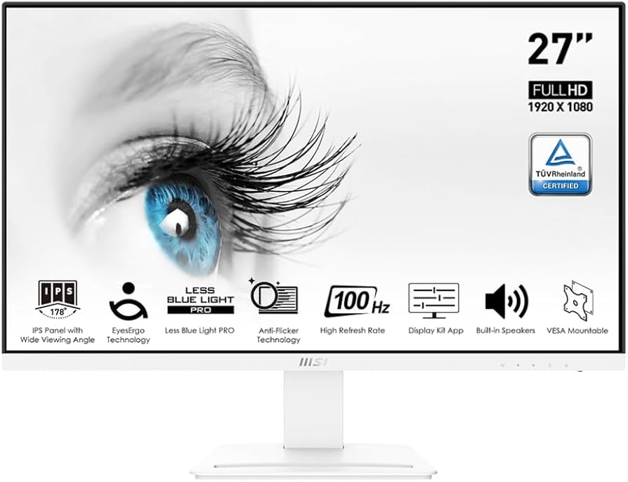 Монитор 27" MSI Pro MP273AW (100Hz), белый