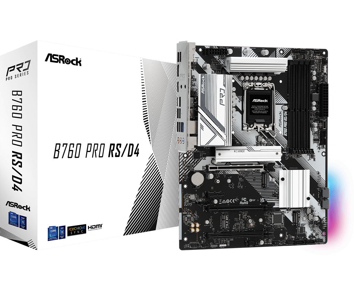 Материнская плата Socket 1700 ASRock B760 Pro RS/D4